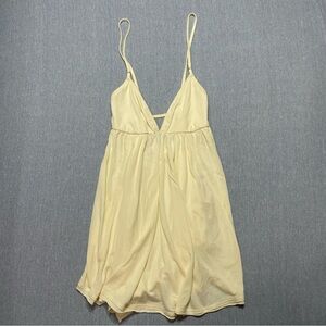 Free People Babydoll Tunic Modal Cooling Tank Top Size M in Cream